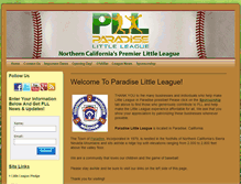 Tablet Screenshot of paradiselittleleague.com